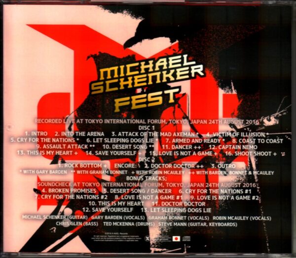 Michael Schenker/Tokyo,Japan 2016 & SC - Image 2