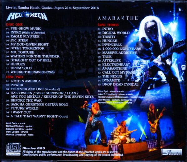 Helloween,Amaranthe/Osaka,Japan 2016 - Image 2
