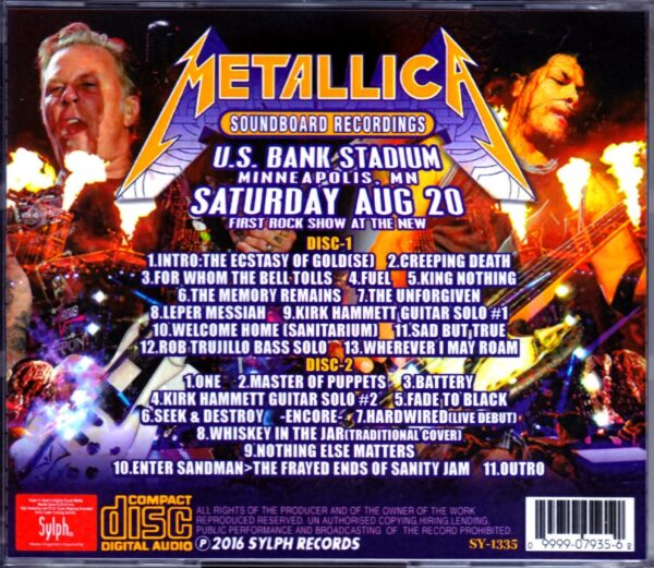 Metallica/MN,USA 2016 - Image 2