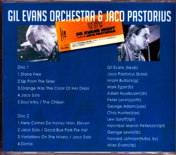 Jaco Pastorius, Gil Evans/Tokyo, Japan 1984 - Image 2