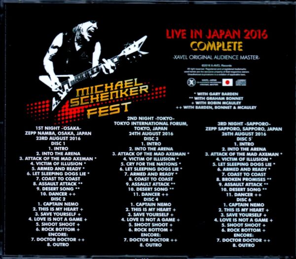 Michael Schenker/Japan 2016 Complete - Image 2