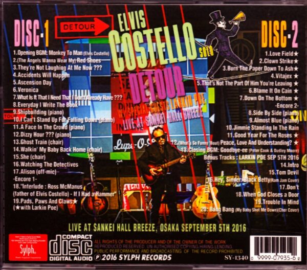 Elvis Costello/Osaka,Japan 2016 & more - Image 2