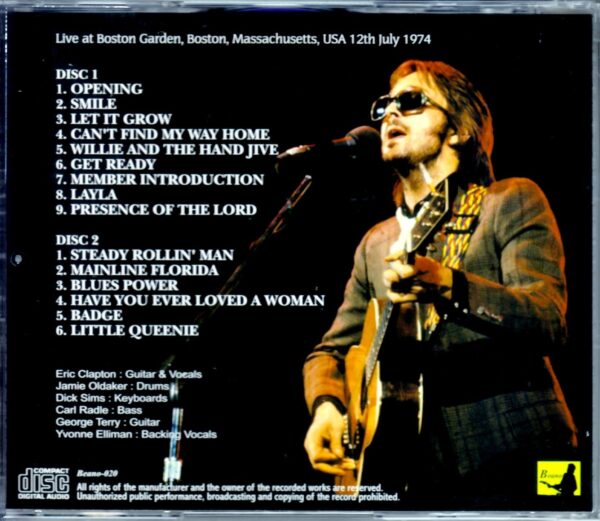 Eric Clapton/Ma, USA 1974 - Image 2