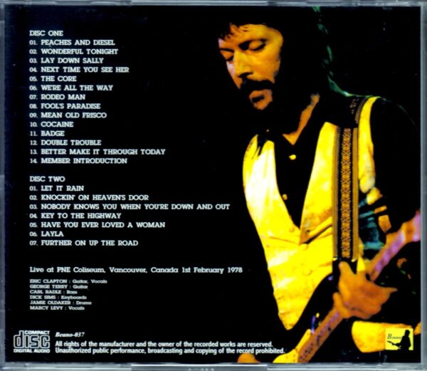 Eric Clapton/Canada 1978 - Image 2