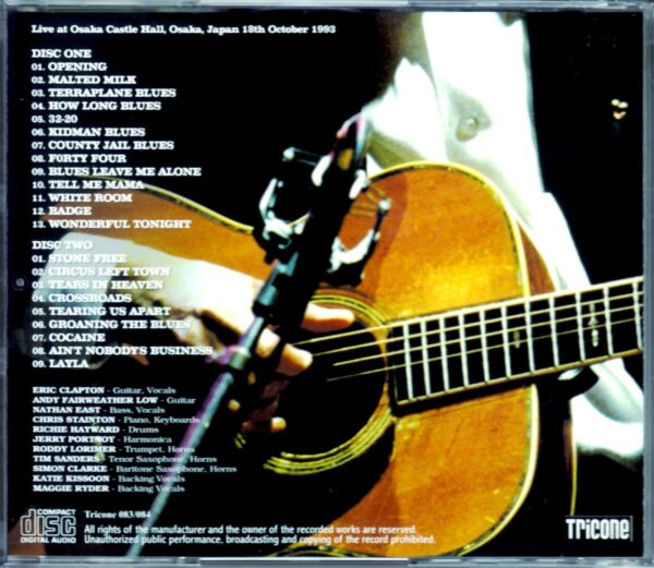 Eric Clapton/Osaka,Japan 10.18.1993 - Image 2
