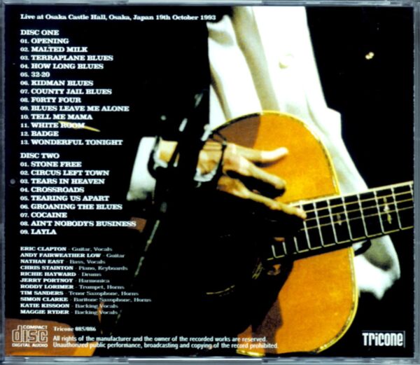 Eric Clapton/Osaka,Japan 10.19.1993 - Image 2