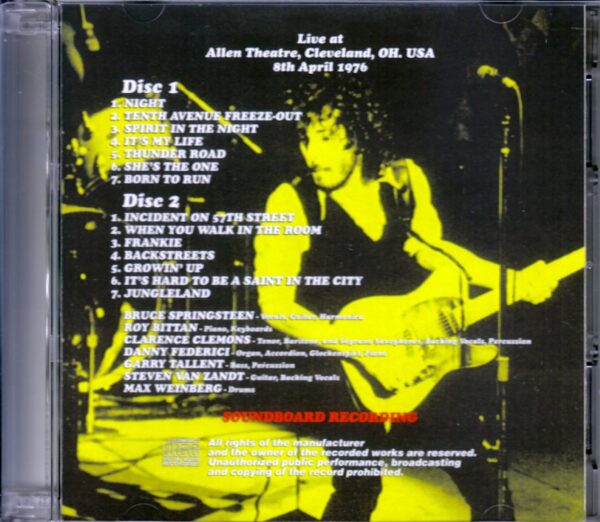Bruce Springsteen/Ohio,USA 4.8.1976 - Image 2