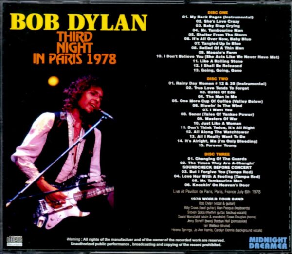 Bob Dylan/France 1978 2Days - Image 2