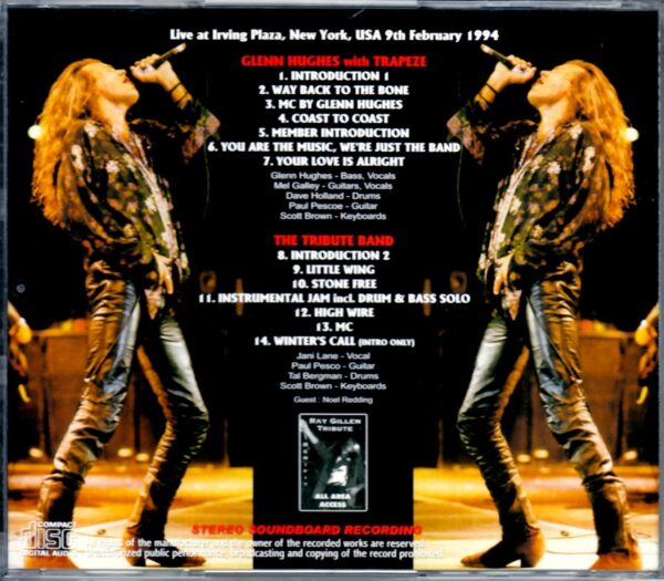 Glenn Hughes,Trapeze/Ray Gillen Tribute NY,USA 1994 - Image 2