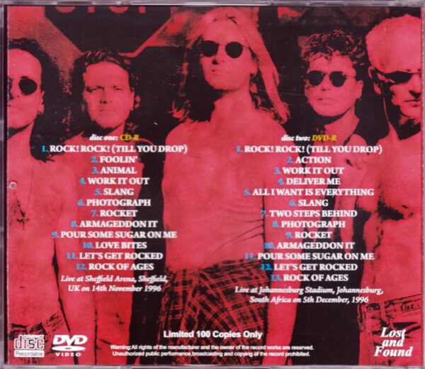 Def Leppard/UK 1996 & more - Image 2