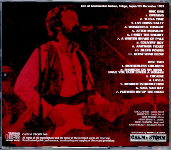 Eric Clapton/Tokyo,Japan 1981 - Image 2