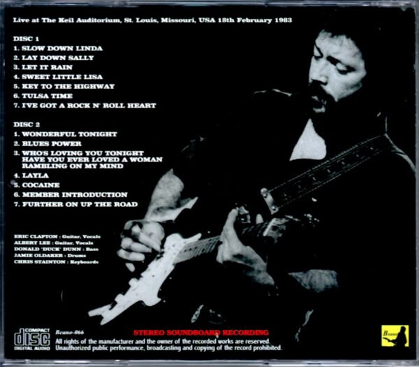 Eric Clapton/Mo, USA 1983 - Image 2
