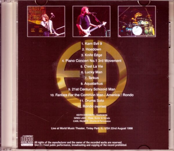 EL & P Emerson, Lake & Palmer/Illinois, USA 1998 - Image 2