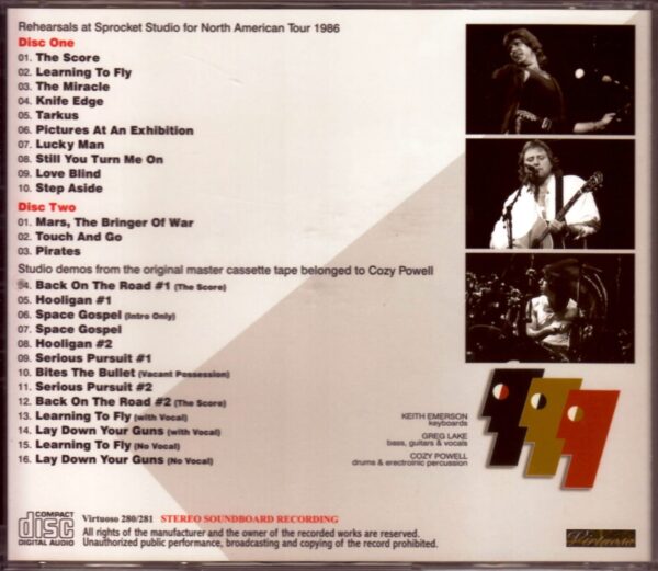 EL & P Emerson,Lake & Powell/North America 1986 Master Tape - Image 2
