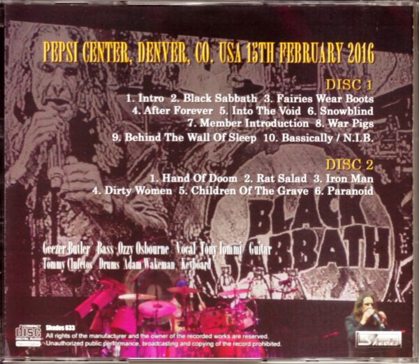 Black Sabbath/Co, USA 2016 - Image 2