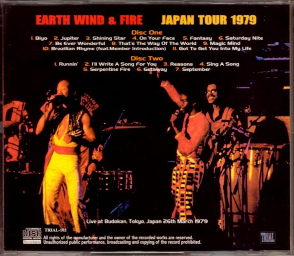 EW & F Earth Wind & Fire/Tokyo,Japan 3.26.1979 - Image 2