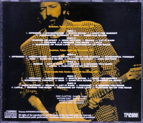 Eric Clapton/Tokyo & Osaka,Japan 1987 - Image 2