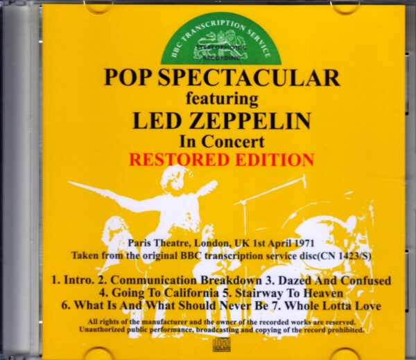 Led Zeppelin/London,UK 1971 Original BBC - Image 2
