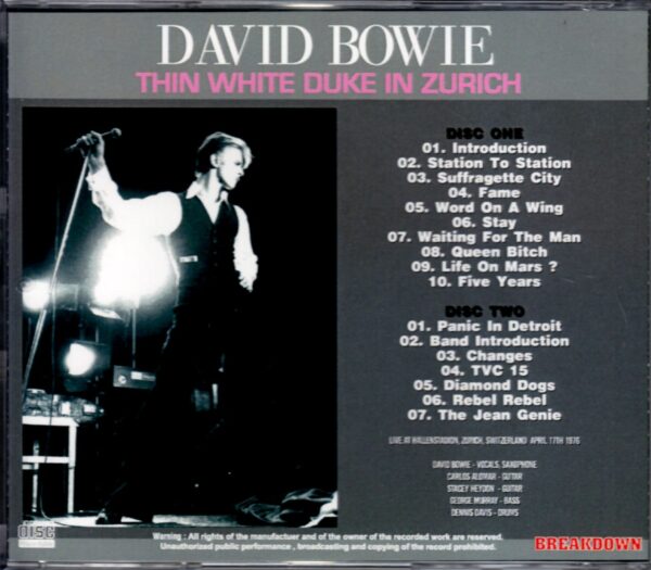 David Bowie/Switzerland 1976 - Image 2