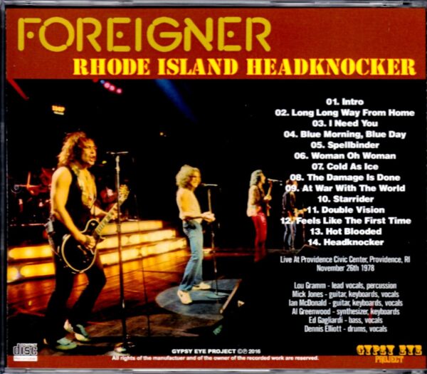 Foreigner/Rhode Island, USA 1978 - Image 2