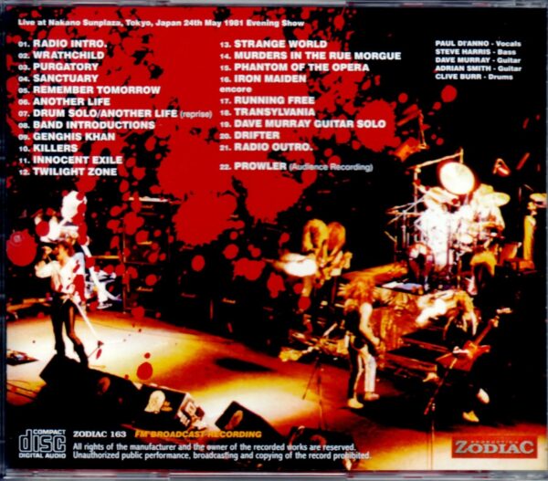 Iron Maiden/Tokyo,Japan 1981 Evening - Image 2
