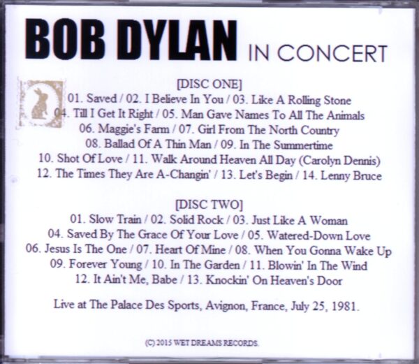 Bob Dylan/France 1981 - Image 2
