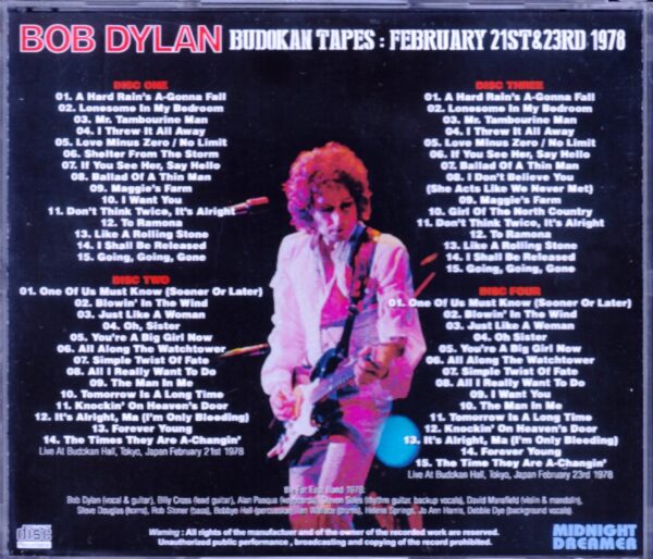Bob Dylan/Tokyo,Japan 1978 2Days Complete - Image 2