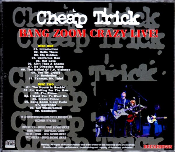 Cheap Trick/California, USA 2015 - Image 2
