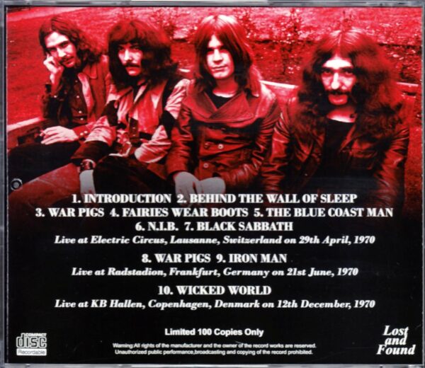 Black Sabbath/Europe Tour 1970 - Image 2