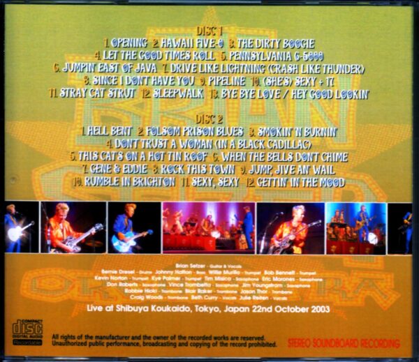 Brian Setzer/Tokyo,Japan 2003 - Image 2