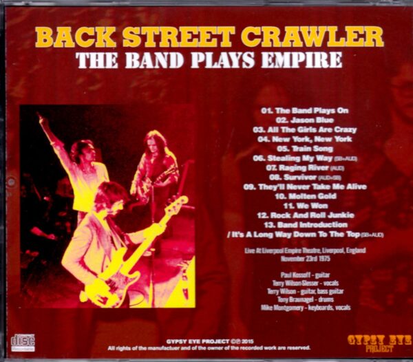 Back Street Crawler/England,UK 1975 - Image 2