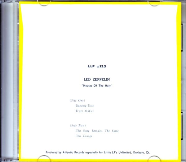 Led Zeppelin/House of the Holy Jukebox 7” EP - Image 2