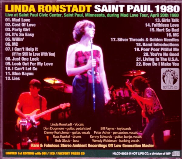 Linda Ronstadt/Minnesota,USA 1980 - Image 2