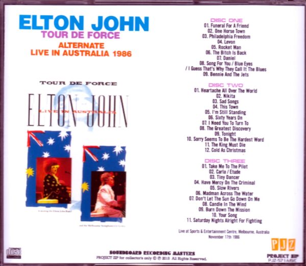 Elton John/Australia 1986 - Image 2