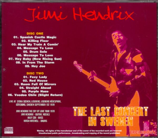 Jimi Hendrix/Sweden 1970 - Image 2