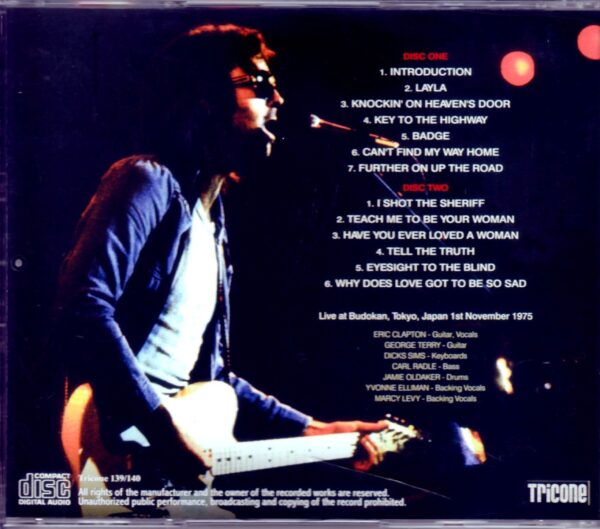 Eric Clapton/Tokyo,Japan 11.1.1975 - Image 2