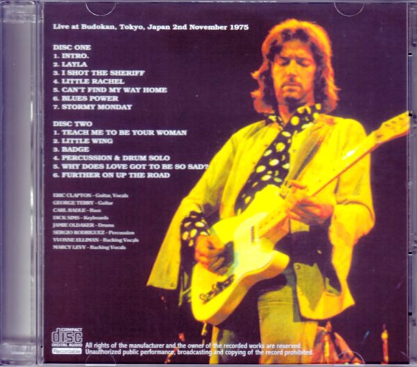 Eric Clapton/Tokyo,Japan 11.2.1975 - Image 2