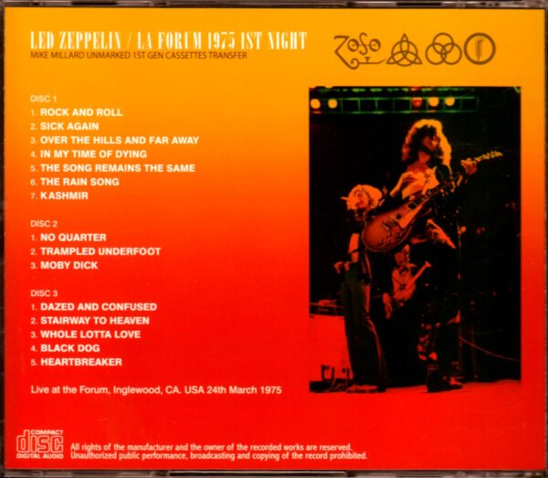 Led Zeppelin/California, USA 3.24.1975 - Image 2