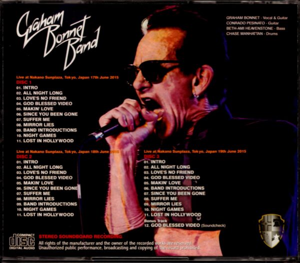Graham Bonnet/Tokyo,Japan 2015 3Days Complete - Image 2
