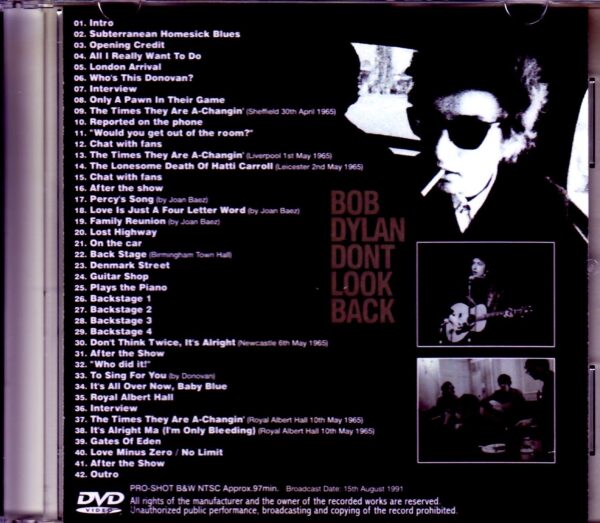 Bob Dylan/Don't Look Back Japanese Broadcast Ver. - Image 2