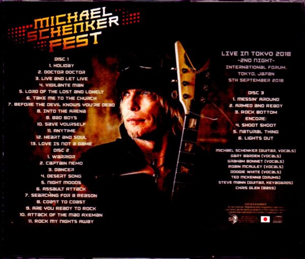 Michael Schenker Fest/Tokyo,Japan 9.5.2018 S & V - Image 2