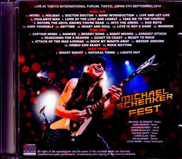 Michael Schenker Fest/Tokyo,Japan 9.5.2018 Another Ver. - Image 2