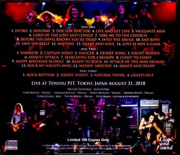 Michael Schenker Fest/Tokyo,Japan 8.31.2018 Another Ver. - Image 2