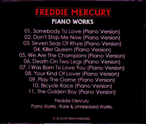 Freddie Mercury/Rare & Unreleased Piano Works - Image 2