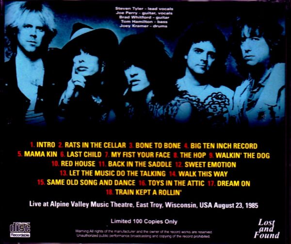 Aerosmith/WI, USA 1985 - Image 2