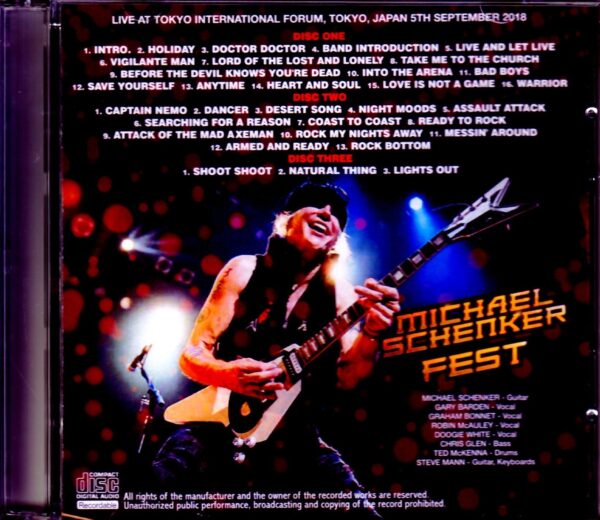 Michael Schenker Fest/Osaka,Japan 9.5.2018 Another Ver. - Image 2