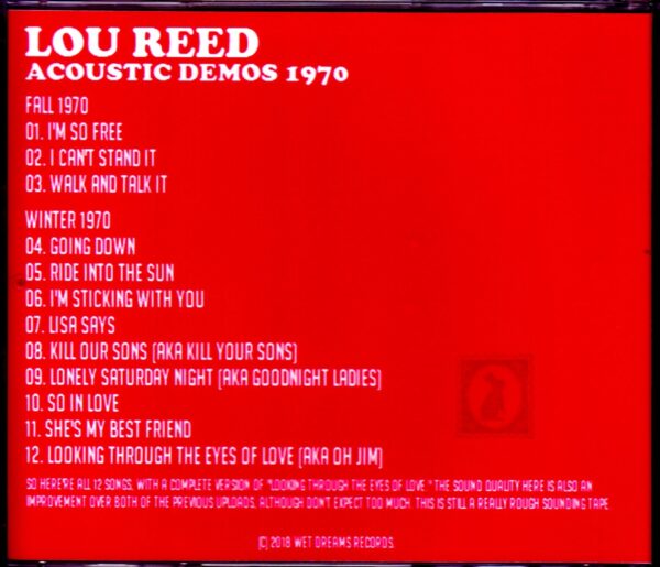 Lou Reed/Acoustic Demos 1970 - Image 2