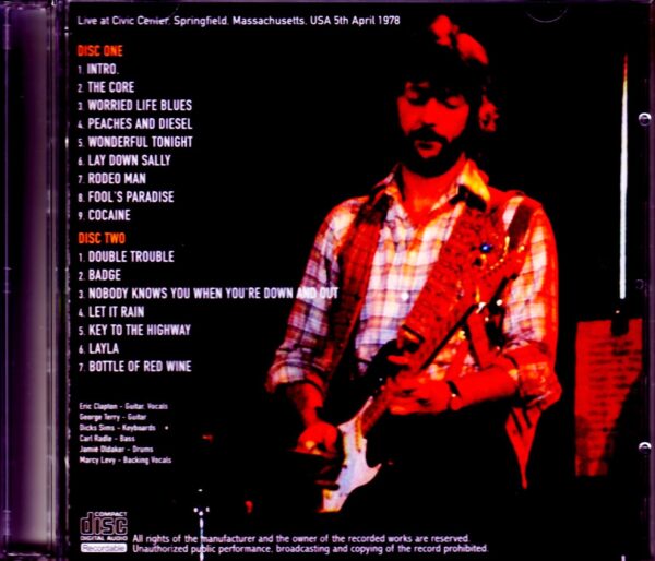 Eric Clapton/MA,USA 1978 AUD Ver. - Image 2