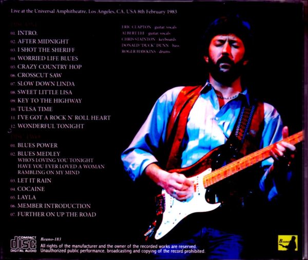 Eric Clapton/CA,USA 2.8.1983 - Image 2