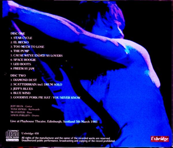 Jeff Beck/Scotland,UK 1981 Upgrade - Image 2